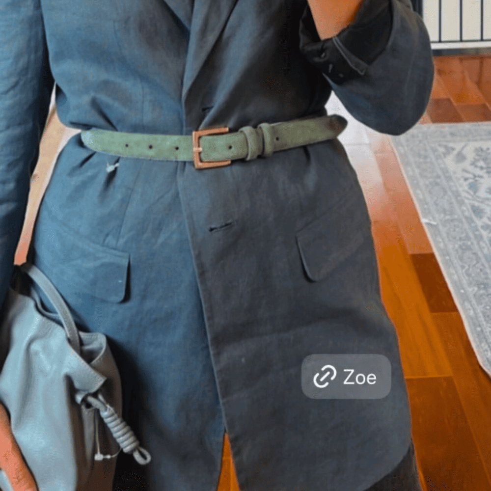 Cinto Feminino de Couro - Cinto de Couro - Cinto de Couro Camur&ccedil;a - Cinto Feminino - Fils